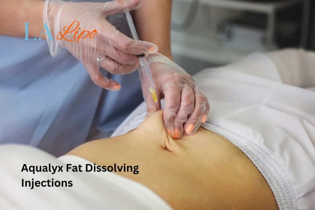 woman having fat dissolving injections Keighley in the stomach