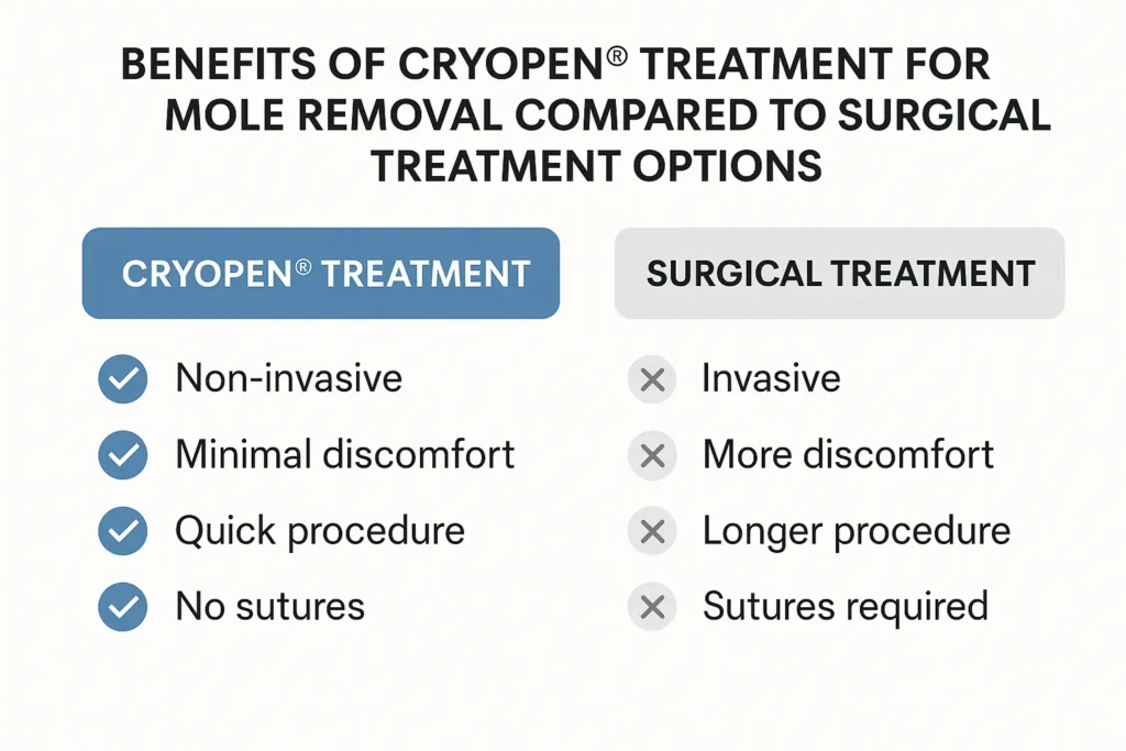 Benefits of professional mole-removal assessment at LA LIPO Keighley