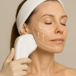 Woman having HI-FU to reduce wrinkles call LA LIPO Keighley Now!