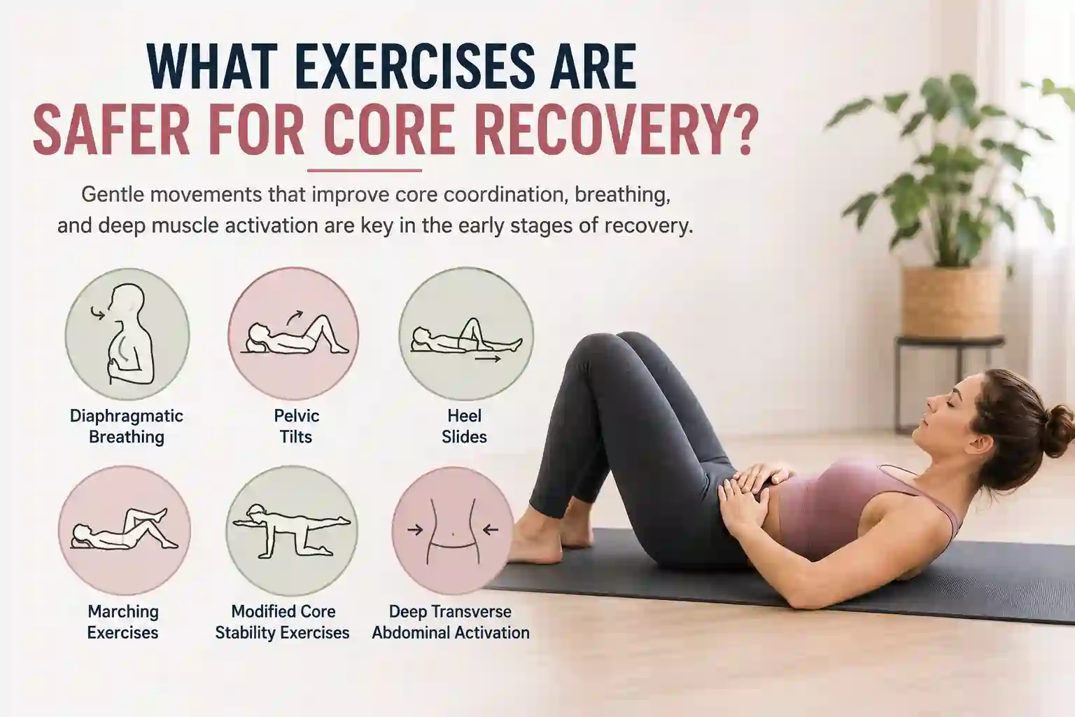 Which exercises may help diastasis recti Keighley?